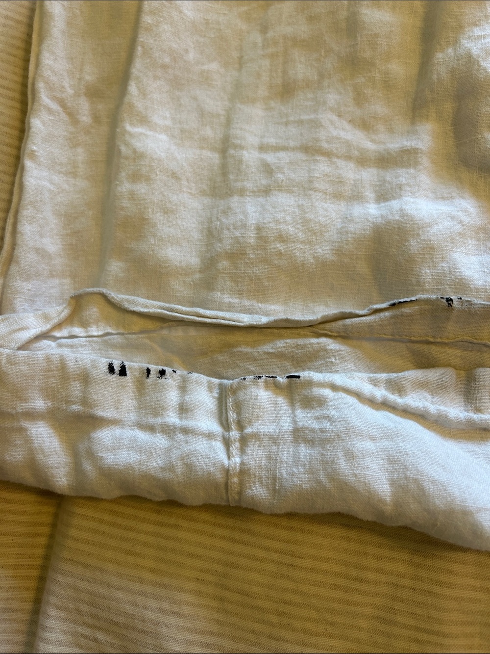 Women's White Linen Wide-Leg Pants - Picture 13 of 13